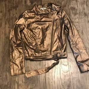 Papaya shimmery gold jacket